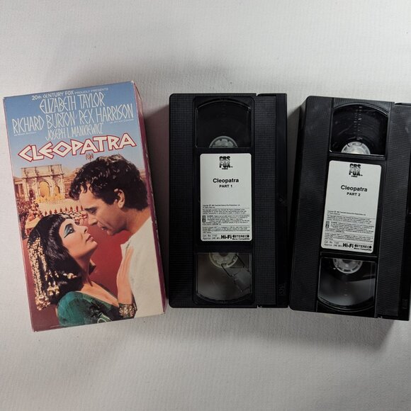 3/$15 Elizabeth Taylor, Richard Burton in CLEOPATRA (1963) Double VHS from 1991 - Picture 6 of 6